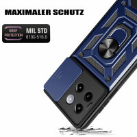 Outdoor Panzer Hülle Xiaomi 14 Pro Handyhülle Kameraschutz Ringhalter Backcover Blau