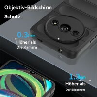 Hülle für Xiaomi Handyhülle Outdoor Case Handy Tasche Silikon Back Cover Bumper Schwarz Redmi A3