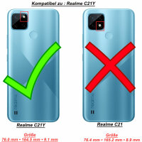 Realme C21Y, Handy Tasche Handyhülle Hülle Schutzhülle Klapphülle Flip Case Etui