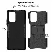 Schutz Hülle Xiaomi Handy Tasche Case Cover Silikon Schale Outdoor Handyhülle BF Xiaomi Redmi Note 10 Pro Schwarz