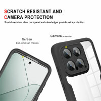 360° Grad Hülle für Xiaomi 14 Handyhülle vollschutz Integriertem Displayschutz Schwarz