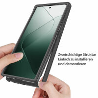 360° Grad Hülle für Xiaomi 14 Handyhülle vollschutz Integriertem Displayschutz Schwarz