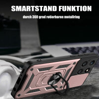 Outdoor Panzer Hülle Honor X6A Handyhülle mit Slide Kameraschutz Ringhalter Rosegold