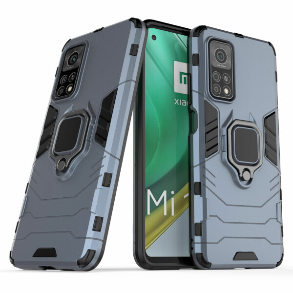 Xiaomi Handy Tasche Ring Case Hülle Schutzhülle Back Cover TPU Outdoor Bumper BF Poco M4 Pro 5G / Redmi Note 11 5G Türkis