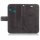 Huawei Handy Tasche Handyhülle Schutz Hülle Blumen Flip Cover Buch Case Etui Huawei Y7 2019 Grau