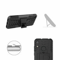 Outdoor Case Panzer Hülle Cover Huawei Handytasche Schutzhülle Handyhülle Handy Schwarz Y6 2019 / Honor 8A