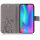 Huawei Handy Tasche Handyhülle Schutz Hülle Blumen Flip Cover Buch Case Etui Huawei P Smart 2019 / Honor 10 Lite Grau