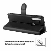 Handy Tasche Motorola Moto, Hülle Handyhülle Flip Cover Case Schutzhülle Etui BF Motorola Moto G8 Schwarz