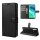 Handy Tasche Motorola Moto, Hülle Handyhülle Flip Cover Case Schutzhülle Etui BF Motorola Moto G8 Schwarz