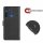 Handy Tasche Motorola Moto, Hülle Handyhülle Flip Cover Case Schutzhülle Etui BF Motorola Moto G8 Schwarz