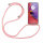Handykette für Motorola Moto G84 Handyhülle mit Band Hülle mit Schnur Back Cover Rosa