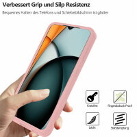 360° Grad Hülle Xiaomi Redmi A3 Rundum vollschutz Integriertem Displayschutz Rosa