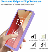 360° Grad Hülle Xiaomi Redmi Note 13 Pro 4G mit Integriertem Displayschutz Lila