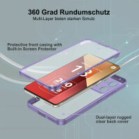 360° Grad Hülle Xiaomi Redmi Note 13 Pro 4G mit Integriertem Displayschutz Lila