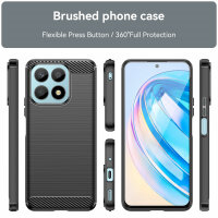 Carbon Hülle für Honor X8A Handyhülle Back Cover Handy Tasche Bumper in Schwarz