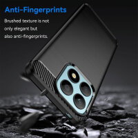 Carbon Hülle für Honor X8A Handyhülle Back Cover Handy Tasche Bumper in Schwarz