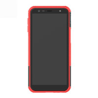 Handy Tasche für Samsung Galaxy Case Panzer Hülle Cover Schutzhülle Etui Bumper Galaxy J6+ Rot