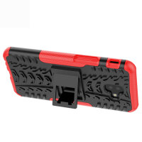 Handy Tasche für Samsung Galaxy Case Panzer Hülle Cover Schutzhülle Etui Bumper Galaxy J6+ Rot