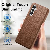 Hülle Handyhülle Stoßfeste Handy Tasche Ultra-Dünn Case Leder Bumper für Samsung Galaxy A55 Braun