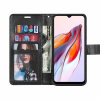 Hülle für Xiaomi Redmi 12C Handyhülle Handy Tasche Klapphülle Wallet Case Etui Schwarz