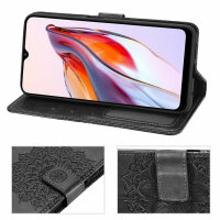 Hülle für Xiaomi Redmi 12C Handyhülle Handy Tasche Klapphülle Wallet Case Etui Schwarz