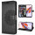 Hülle für Xiaomi Redmi 12C Handyhülle Handy Tasche Klapphülle Wallet Case Etui Schwarz