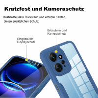 360° Grad Hülle Xiaomi Redmi Note 12 4G Rundum vollschutz mit Displayschutz Blau