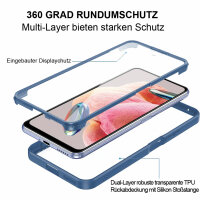 360° Grad Hülle Xiaomi Redmi Note 12 4G Rundum vollschutz mit Displayschutz Blau
