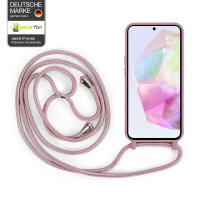 Handykette für Samsung Hanyhülle mit Band Hülle mit Kodel Smartphone Halskette Galaxy A35 Rosa