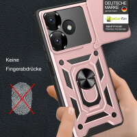 Outdoor Panzer Hülle Xiaomi Redmi 13 /Poco M6 Handyhülle Kameraschutz Ringhalter Rosegold