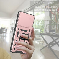 Outdoor Panzer Hülle Xiaomi Redmi 13 /Poco M6 Handyhülle Kameraschutz Ringhalter Rosegold