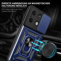 Outdoor Panzer Hülle Xiaomi Redmi Note 13 5G Handyhülle Kameraschutz Ringhalter  Blau