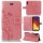 Huawei Handy Tasche Handyhülle Schutz Hülle Blumen Flip Cover Buch Case Etui Huawei Y6 2019 Rosa