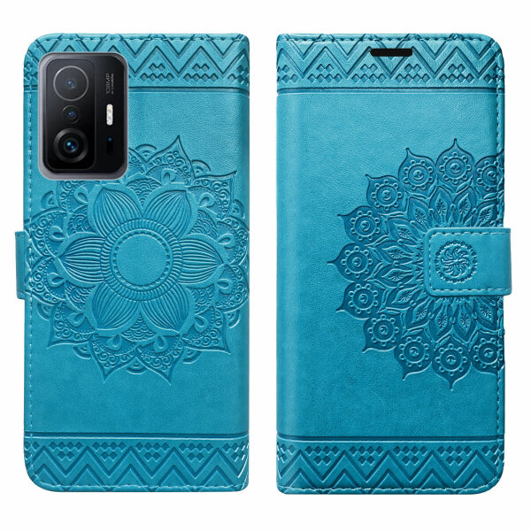 Handy Tasche Xiaomi 11T / 11T Pro Schutzhülle Book Case Flip Cover Etui Hülle BF Blau