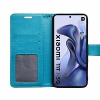 Handy Tasche Xiaomi 11T / 11T Pro Schutzhülle Book Case Flip Cover Etui Hülle BF Blau