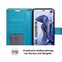 Handy Tasche Xiaomi 11T / 11T Pro Schutzhülle Book Case Flip Cover Etui Hülle BF Blau
