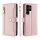 Handykette Samsung Hülle mit Band Handyhülle Kartenfächer PU Leder Umhängetasche Galaxy S22 Ultra Rosa
