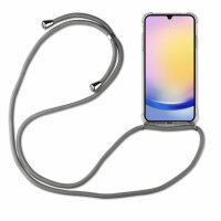 Handykette für Samsung Galaxy A25 – Handyhülle mit Band Grau