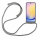 Handykette für Samsung Galaxy A25 – Handyhülle mit Band Grau