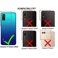 Outdoor Case Panzer Hülle Cover Huawei Handytasche Schutzhülle Handyhülle Handy Blau P Smart 2020