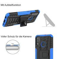 Outdoor Case Panzer Hülle Cover Huawei Handytasche Schutzhülle Handyhülle Handy Blau P Smart 2020