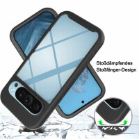 Handy Tasche Google Pixel 9 / 9 Pro Hülle 360° Grad Handyhülle mit Displayschutz