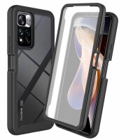 Panzer Hülle Handy Tasche 360 Grad TPU vollschutz mit Integriertem Displayschutz Xiaomi Redmi Note 11 Pro+