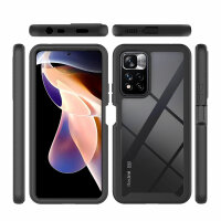 Panzer Hülle Handy Tasche 360 Grad TPU vollschutz mit Integriertem Displayschutz Xiaomi Redmi Note 11 Pro+