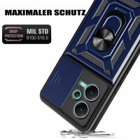 Outdoor Hülle Xiaomi Redmi Note 12 5G / Poco X5 5G Handyhülle mit Kameraschutz Blau