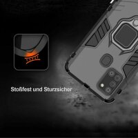 Handy Tasche für Samsung Galaxy Ring Case Hülle Outdoor TPU Back Cover Bumper  Galaxy A21s Schwarz