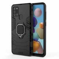 Handy Tasche für Samsung Galaxy Ring Case Hülle Outdoor TPU Back Cover Bumper  Galaxy A21s Schwarz