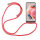 Handykette für Xiaomi Redmi Note 12 4G Handyhülle mit Band Hülle mit Kordel TPU Rot