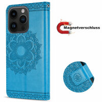 Handyhülle für Apple iPhone 14 Pro Max – Mandala Case Blau