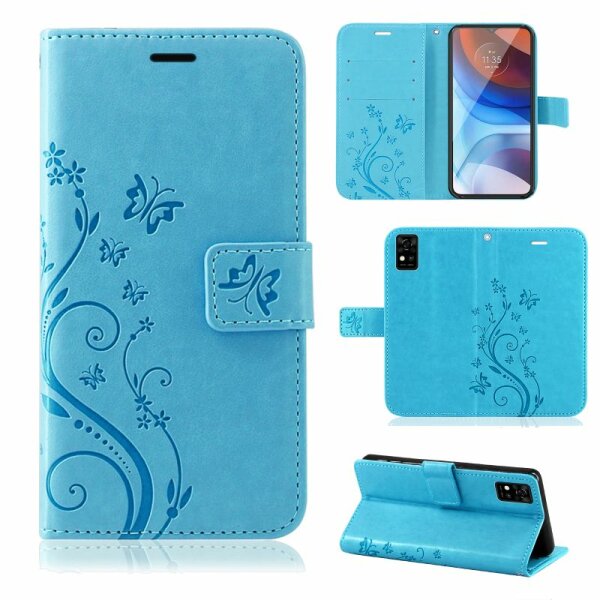 Handy Tasche ZTE Blade Hülle Schutzhülle Klapphülle Flip Case Buchhülle Etui TPU Blade V30 Vita Blau